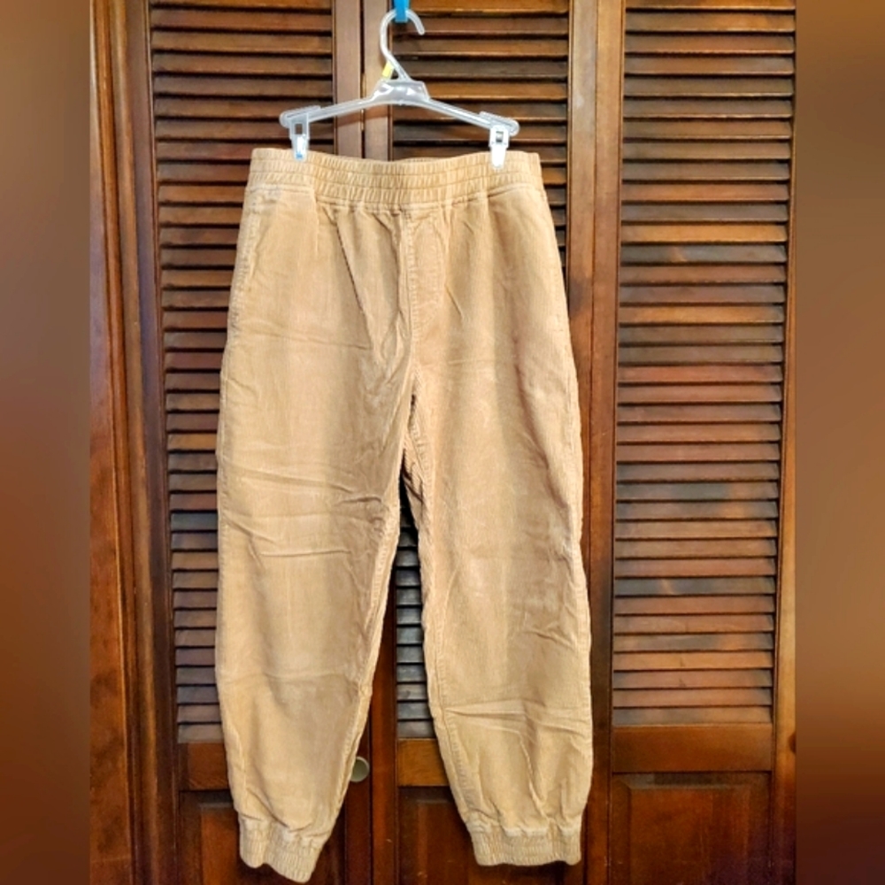 Forever 21 Pants Joggers Corduroy Khaki Tan Brown Women Large Stretchy